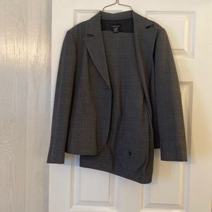 Rafaela petite tailored suit 14p gray muted plaid